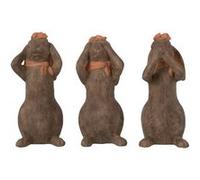JOLIPA Figurines Marron - Lapins - Ne Rien Entendre - Dire - Voir Marron G