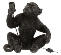 Lampe à Poser Déco "Singe Assis" 37cm Noir