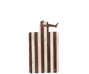 Jolipa Plank RECHTHOEKIG Streep MARMER Wit/Bruin Small