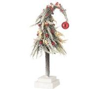 JOLIPA Sapin de noël artificiel lumineux à Led 45 cm Vert et blanc G