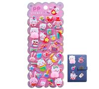 Jolis autocollants à bulles en PVC amusants et réutilisables | Autocollants d'animaux pour journal des enfants pour salle de classe, scrapbooking, travaux manuels, carnet d'anniversaire
