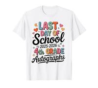 Jolis autographes de 4e année 2026 Écrivez Mes Souvenirs T-Shirt