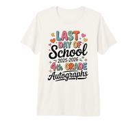 Jolis autographes de 4e année 2026 Écrivez Mes Souvenirs T-Shirt Haut de Gamme