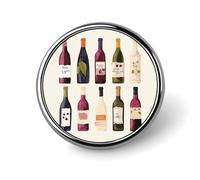 Jolis badges décoratifs en alliage d'aluminium durable pour bouteilles, vestes, chapeaux, uniformes - 2,5 cm