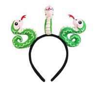 Jolis bandeaux pour femme - Bandeau serpent pour le Nouvel An chinois | Bandeau de l'année du serpent | Joli bandeau avec 3 serpents de dessin animé, mascottes de festival de printemps, accessoires