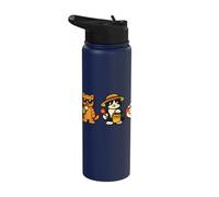 Jolis chats dans une rangée Squad Funny Summer Vacation Vibes Stainless Steel Insulated Water Bottle