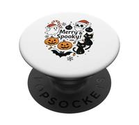 Jolis Chats effrayants Halloween Noël citrouilles crânes PopSockets PopGrip Adhésif