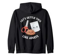 Jolis Ciseaux en Papier Kawaii Rock Funny Let's Settle This Sweat à Capuche