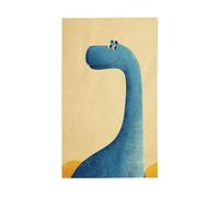 Jolis drapeaux de jardin en forme de dinosaure bleu, 0,9 x 1,5 m, bannière de vœux avec œillets, décoration d'intérieur et d'extérieur