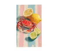Jolis drapeaux de jardin en tranches de crabe rouge, 9,5 x 1,5 m, bannière de vœux avec œillets, décoration d'intérieur ou d'extérieur