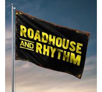 Jolis drapeaux pour chambre d'adolescentes et de filles Roadhouse et rythme : un voyage musical à travers le temps, drapeaux de porte pour chambre à coucher, drapeaux de campagne (60 x 90 cm)