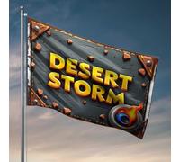 Jolis drapeaux pour chambre d'adolescentes et de filles - Tempête du désert : une aventure enflammée dans les dunes de sable - Drapeau décoratif pour chambre de jardin (120 x 180 cm)