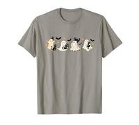 Jolis fantômes d'halloween avec Chats Noirs étoiles et Chauves-Souris Amusants Chat T-Shirt