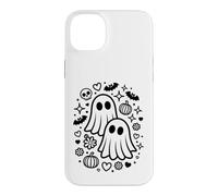 Jolis fantômes effrayants Kawaii Halloween Doodle Art Coque pour iPhone 14 Plus