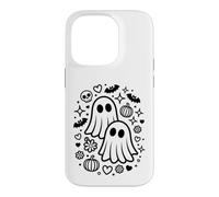 Jolis fantômes effrayants Kawaii Halloween Doodle Art Coque pour iPhone 14 Pro