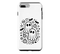 Jolis fantômes effrayants Kawaii Halloween Doodle Art Coque pour iPhone 7 Plus/8 Plus