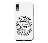 Jolis fantômes effrayants Kawaii Halloween Doodle Art Coque pour iPhone XR
