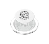 Jolis fantômes effrayants Kawaii Halloween Doodle Art PopSockets PopGrip pour MagSafe