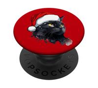 Jolis Hauts de Noël pour Chats, vêtements de Noël pour Chatons, Pyjama pour Fille PopSockets PopGrip Adhésif