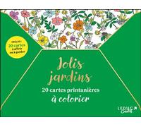 Jolis Jardins : 20 cartes printanières à colorier - - Collectif - Leduc Creatif - Jeux livres objets