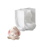 Jolis lapins avec pots de fleurs, moule en Silicone, porte-breloque robuste en résine, idéal pour les accessoires en résine faits à la main, pendentif unique en Silicone
