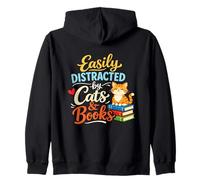 Jolis lecteurs Facilement distraits par Les Chats et Les Livres adorables Sweat à Capuche