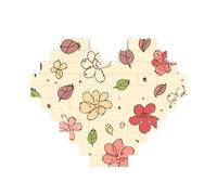 Jolis motifs de fleurs - Puzzle en forme de cœur - Puzzle photo personnalisé pour adultes - Micro blocs de construction 3D pour décoration d'intérieur