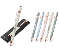 Jolis Papiers - Lot de 1 - Stylo 2 en 1 Personnalisé Collection Pastel. Stylo à bille avec gravure. Marque française