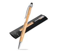 Jolis Papiers - Lot de 1 Stylo bille personnalisé avec gravure texte ou logo - Cristaux intégrés - Stylet tactile - Cadeau entreprise, événements, publicité - Marque française - Étui offert