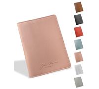 Jolis Papiers - Protège Passeport Français en Cuir PU - Étui Passeport Mixte - Fabriqué en France - 7 Couleurs (Rose, 1)