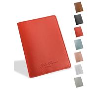 Jolis Papiers - Protège Passeport Français en Cuir PU - Étui Passeport Mixte - Fabriqué en France - 7 Couleurs (Rouge, 1)