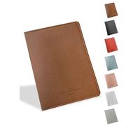 Jolis Papiers - Protège Passeport Français en Cuir PU - Étui Passeport Mixte - Fabriqué en France - 7 Couleurs (Camel, 1)