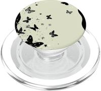 Jolis papillons noirs et beiges avec étoiles PopSockets PopGrip pour MagSafe