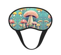 Jolis petits champignons C'est un masque pour les yeux à bord noir. Le masque doux pour les yeux peut améliorer la qualité du sommeil et est adapté pour l'intérieur, l'extérieur et les voyages.