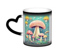 Jolis petits champignons noirs. C'est une tasse qui change de couleur, noir pour le froid et blanc pour chaud, et plus durable après le lavage à la main. Pyjama à manches courtes pour femme, haut de