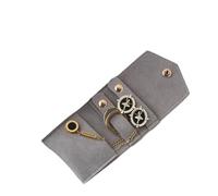 Jolis petits sacs de rangement en cuir for bijoux, 6 x 5 cm, for boucles d'oreilles, bagues, breloques, colliers pour bagues, boucles d'oreilles, colliers(Grey)