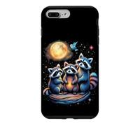 Jolis ratons laveurs sous Le Clair de Lune Coque pour iPhone 7 Plus/8 Plus