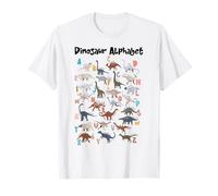Jolis types éducatifs dinosaures alphabet A-Z ABC dinosaures enfants T-Shirt