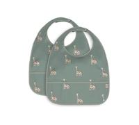 Jollein 029-864-67090 Lot de 2 bavoirs imperméables Motif jungle Jambo Vert