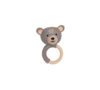 Jollein Hochet anneau de dentition 101-007-67078 en forme d'ours Gris/Marron