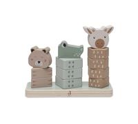 Jollein 120-001-67090 Tour empilable en Bois, Caramel, Ash Green, Biscuit