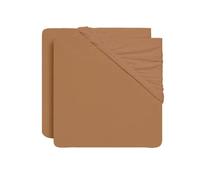 Jollein 2511-501-00103 Lot de 2 draps ajustés en Jersey 40 x 90 cm Biscuit