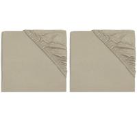 Jollein 511-507-67058 Drap-Housse pour lit de bébé - Jersey Olive (60 x 120 cm) (Lot de 2)