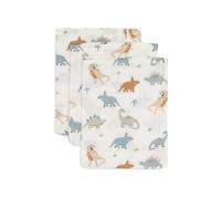 Jollein 536-848-67100 - Lot de 3 gants de toilette - Motif dinosaure - Roarsome (15 x 20 cm)