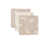 Jollein 537-848-67042 Twig Lot de 3 langes en mousseline Rose/blanc (31 x 31 cm)