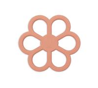 Jollein Anneau de dentition bébé - Flower, Coral Rose - aide à la dentition - sans BPA - anneau de dentition en silicone - jouet bébé - soulage les douleurs de poussée dentaire