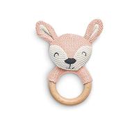 jollein Anneau de dentition faon Deer pale pink bois Ø 7 cm