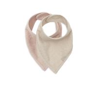 Jollein Bavoir Bebe Bandana - Lot de 2-100% Coton - Silk Rose/Sand