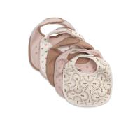 Jollein Bavoir Bebe Jersey - Lot de 5 - Imperméable - Soft Plumes
