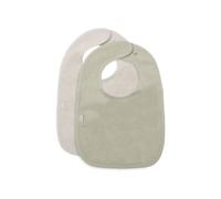 Jollein Bavoir Bebe - Lot de 2-100% Coton - Lavable - Soft Matcha/Sand